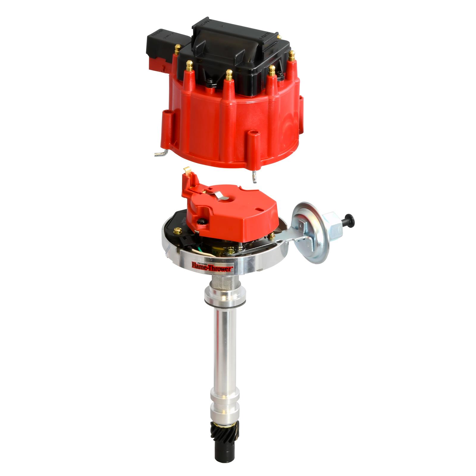 PerTronix Flame-Thrower Stock Look Cast Distributors D1061 Distributors, Distributor HEI Chevy SB/BB red cap thumbnail 4