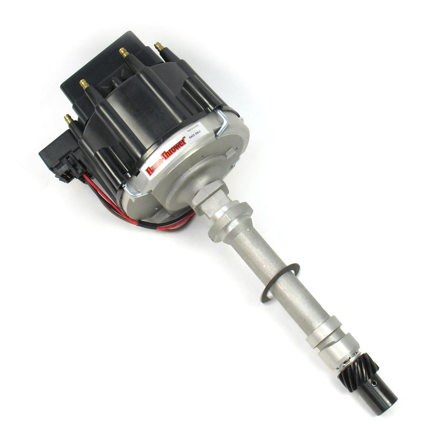 PerTronix Flame-Thrower Race HEI Distributors D1070 Distributor, Race, Magnetic Pickup, Mechanical Advance, Black Cap, Chevy, Big/Small Block, Each