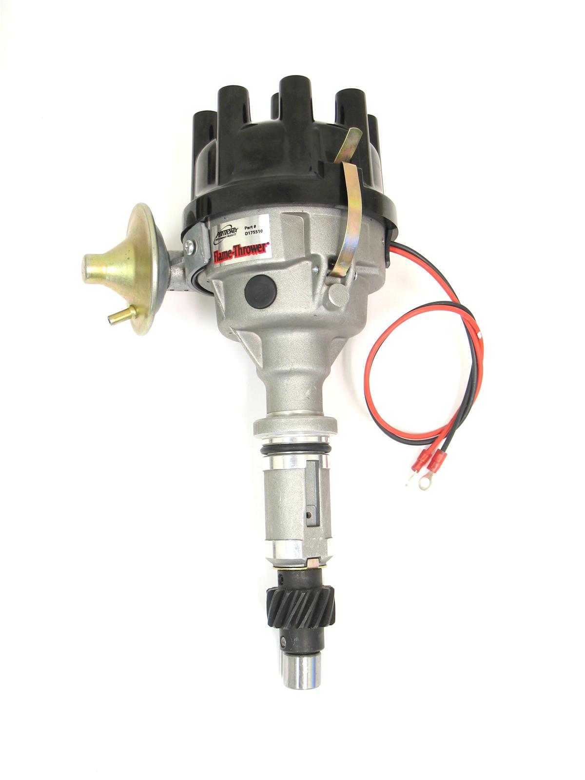 PerTronix Flame-Thrower Performance Cast Rover V8 Distributors D175510 Distributor, Flame Thrower, Ignitor Module, Vacuum/Mechanical Advance, Black Cap, Rover, 3.5L, Each