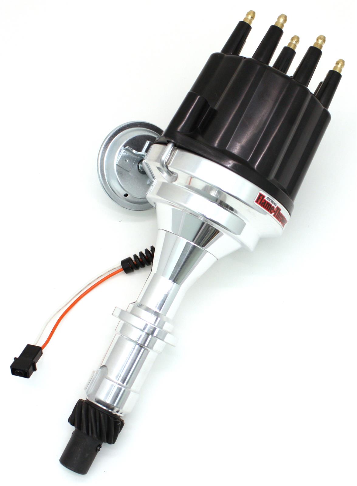 PerTronix Flame-Thrower Magnetic Trigger Billet Distributors D320710 Distributor, Flame-Thrower, Billet, Trigger, Pontiac 301-455 Black Male Cap