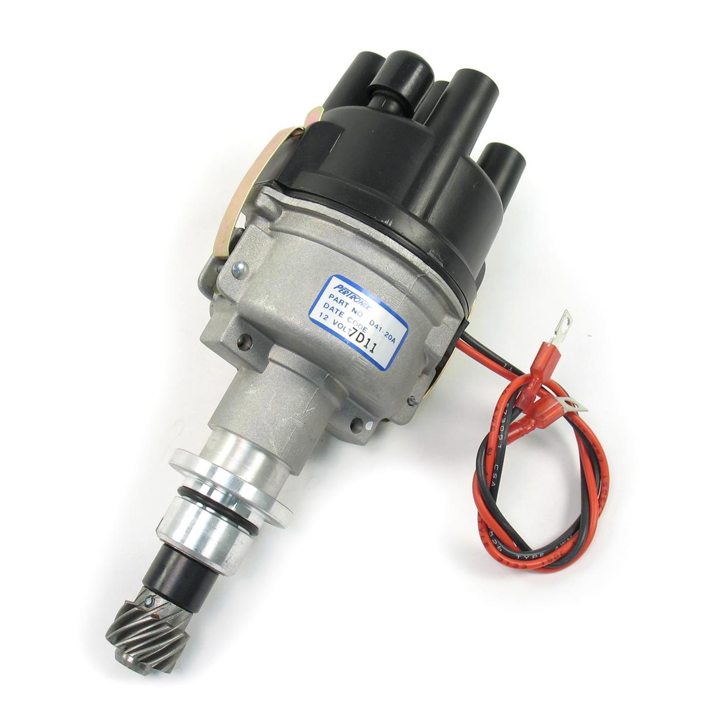 PerTronix Industrial Distributors D41-20A Distributor, Industrial, Hall Effect, Mechanical Advance, Black Cap, G4236, Each