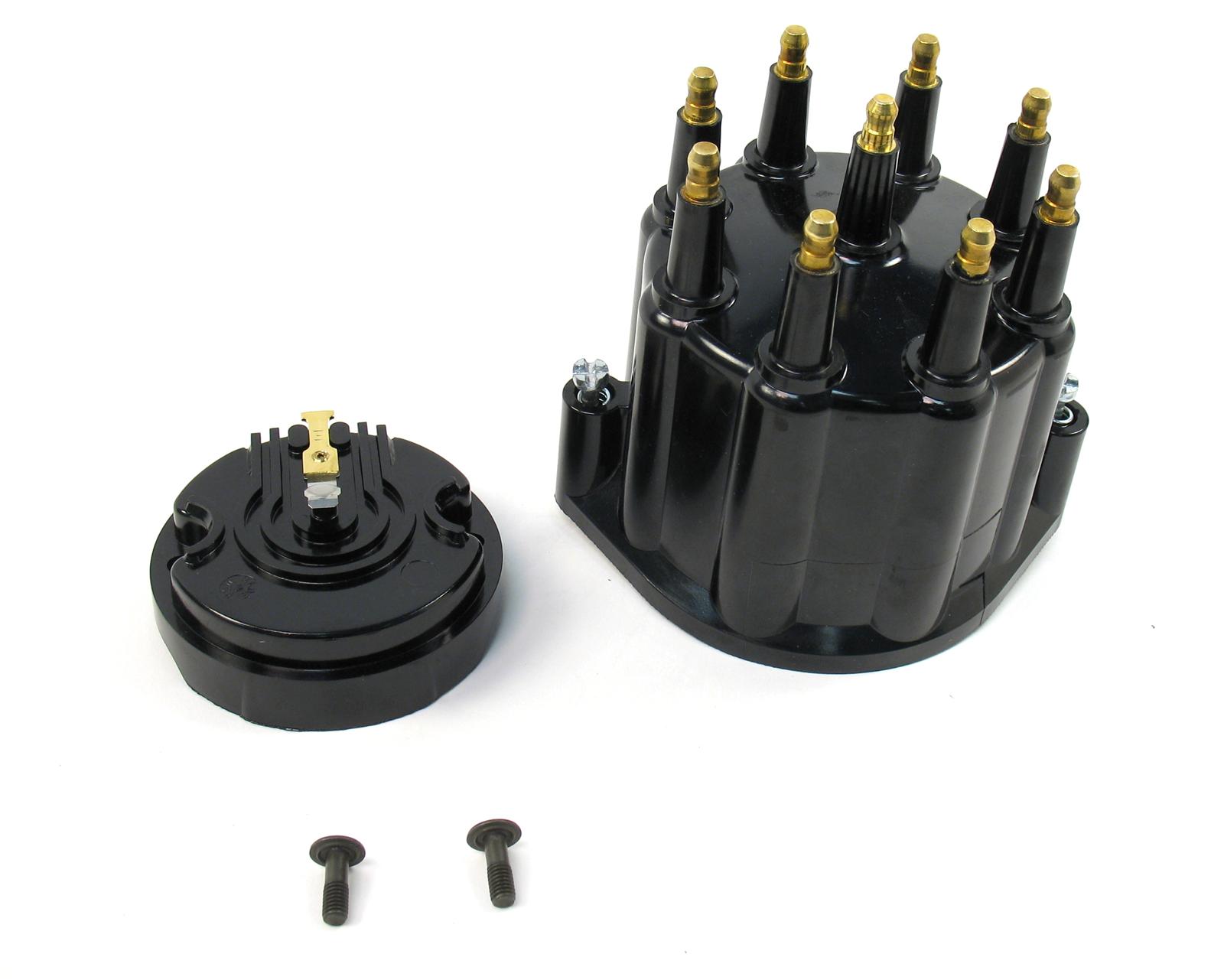 PerTronix Flame-Thrower Distributor Cap and Rotor Kits D600710 Rotor, Black, Male/HEI, Brass Terminals, Clamp-Down, Billet, V8, Each