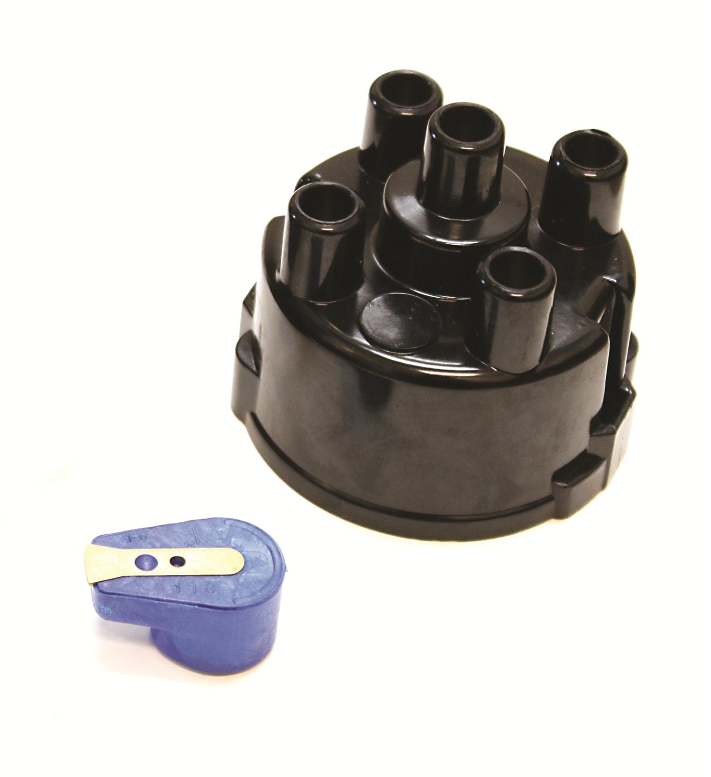 PerTronix Flame-Thrower Distributor Cap and Rotor Kits D604600 Rotor, Black, Male/HEI, Brass Terminals, Clamp-Down, Billet, L4, Each