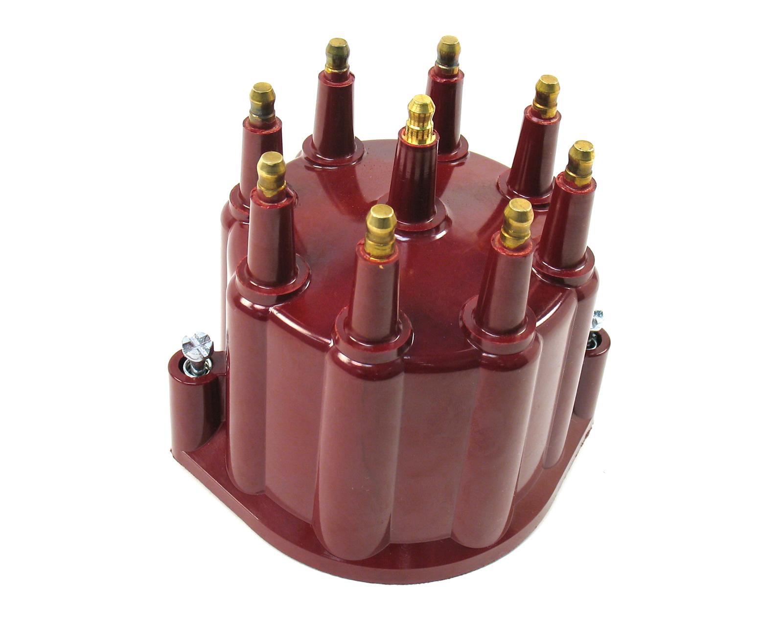 PerTronix Distributor Caps D650711 Replacement Cap For Flame-thrower Billet Plug And Play Distributor; Male Terminal; Red Cap; Qty: 1;