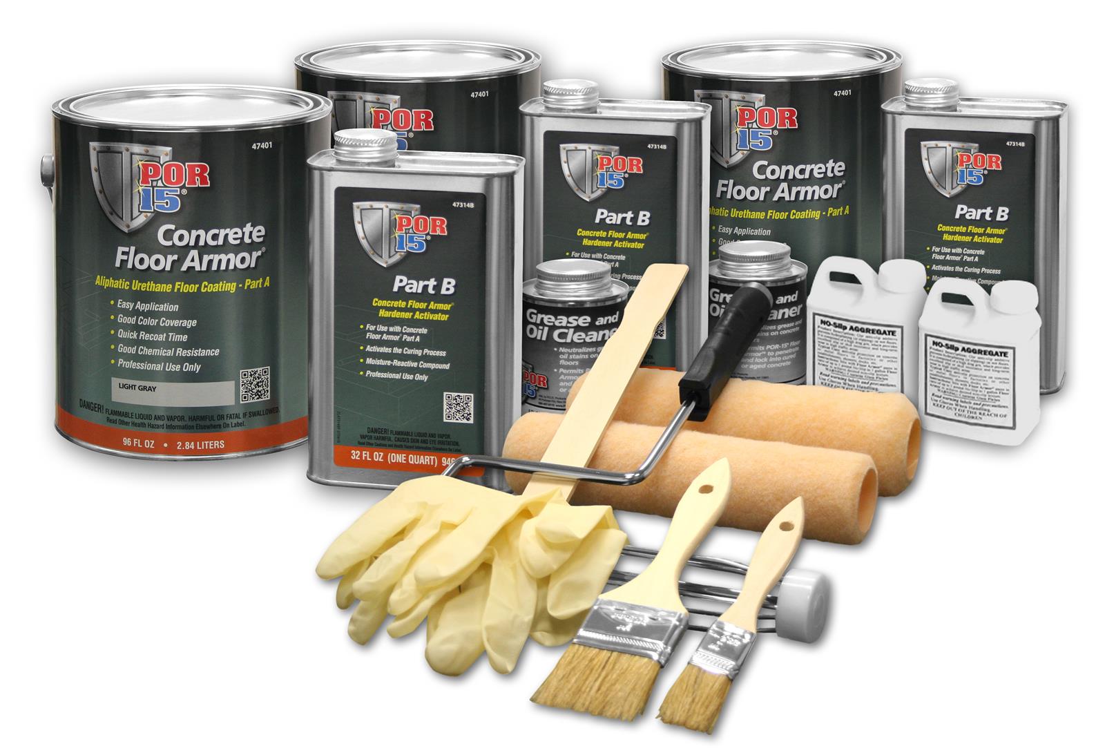 P.O.R.15 47439 POR15 Concrete Floor Armor Basic Kits Summit Racing