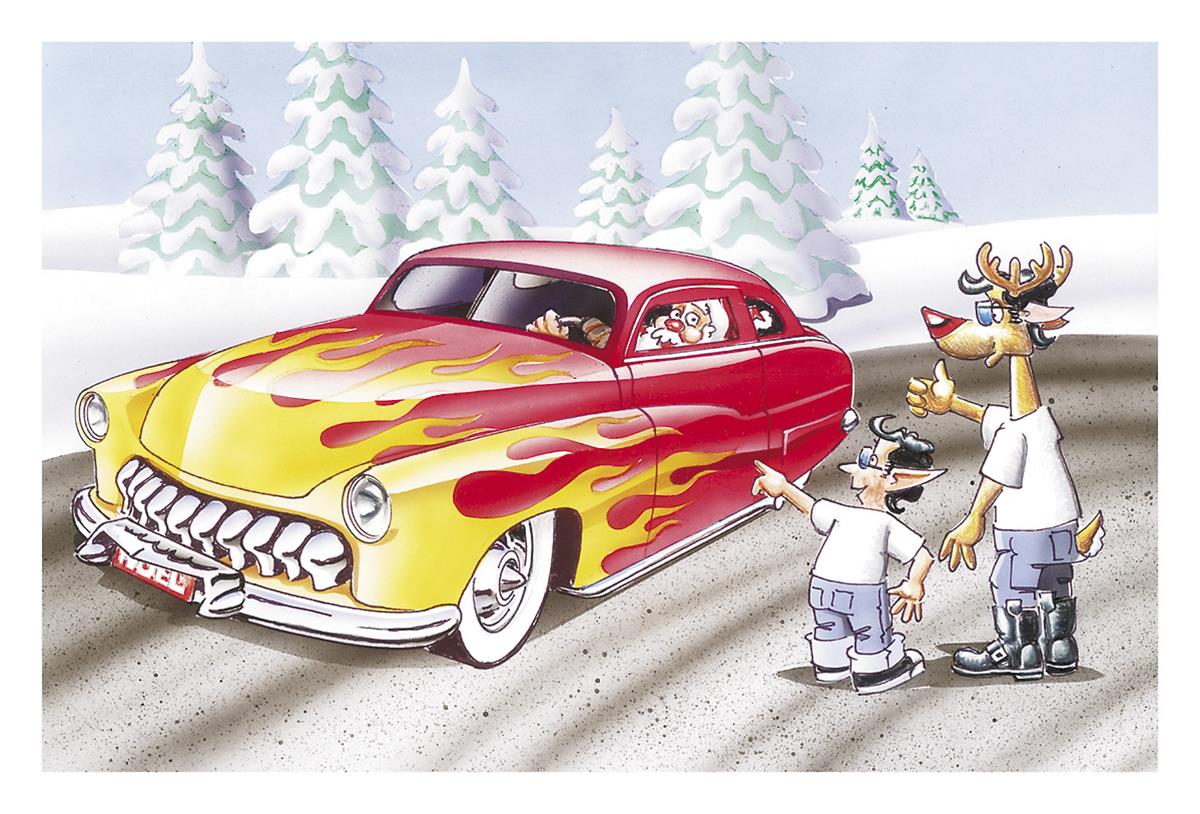 Summit Gifts CC11126 Santa s Lead Sled Greeting Cards Set Of 10 