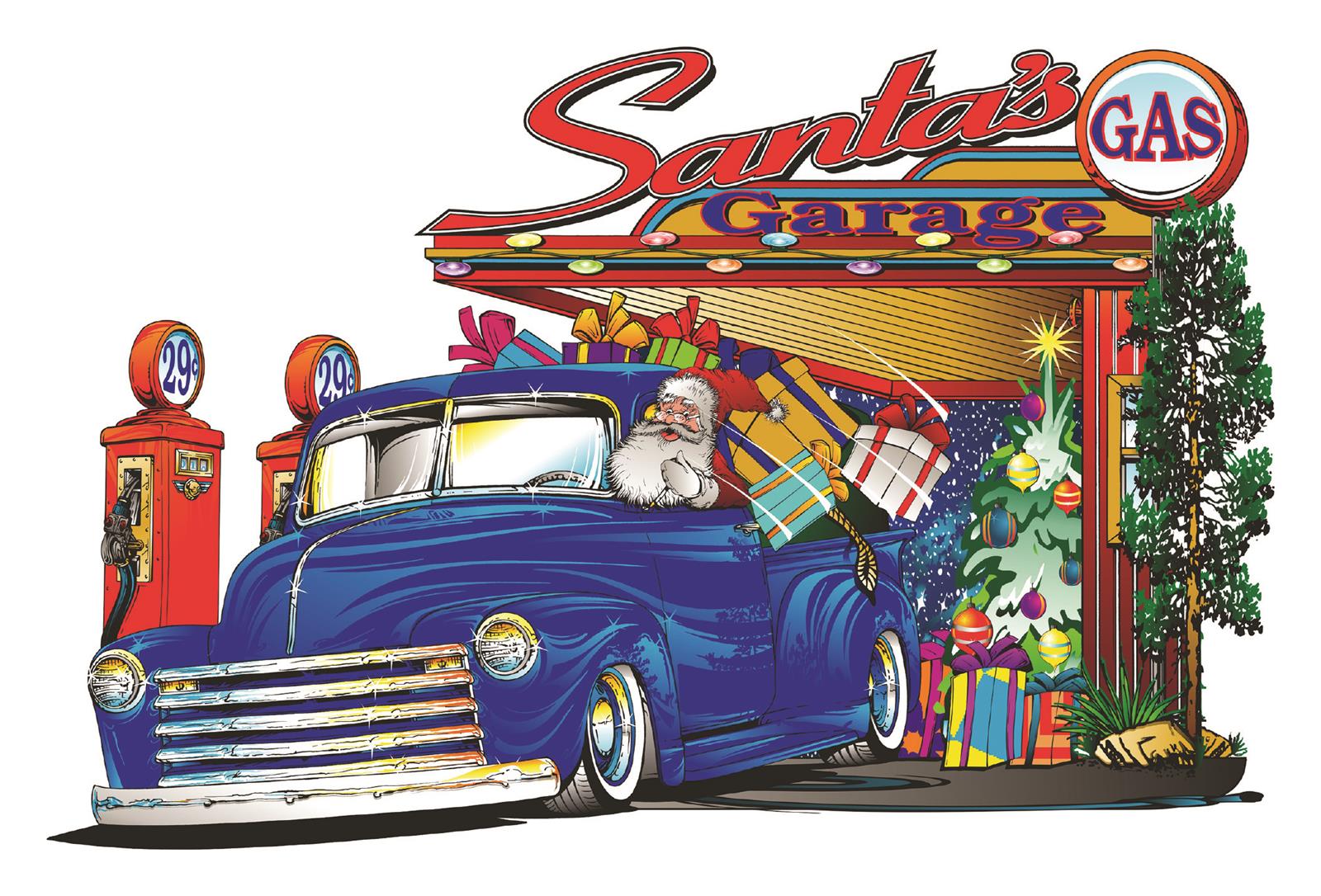 Summit Gifts CC11152 Santa's Garage Christmas CardsSet of 10 Summit