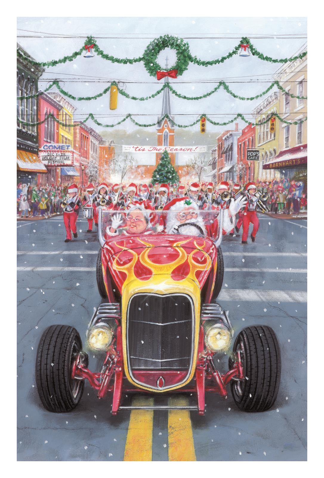 Summit Gifts CC987 Santa and Mrs. Claus Christmas Parade Christmas Card