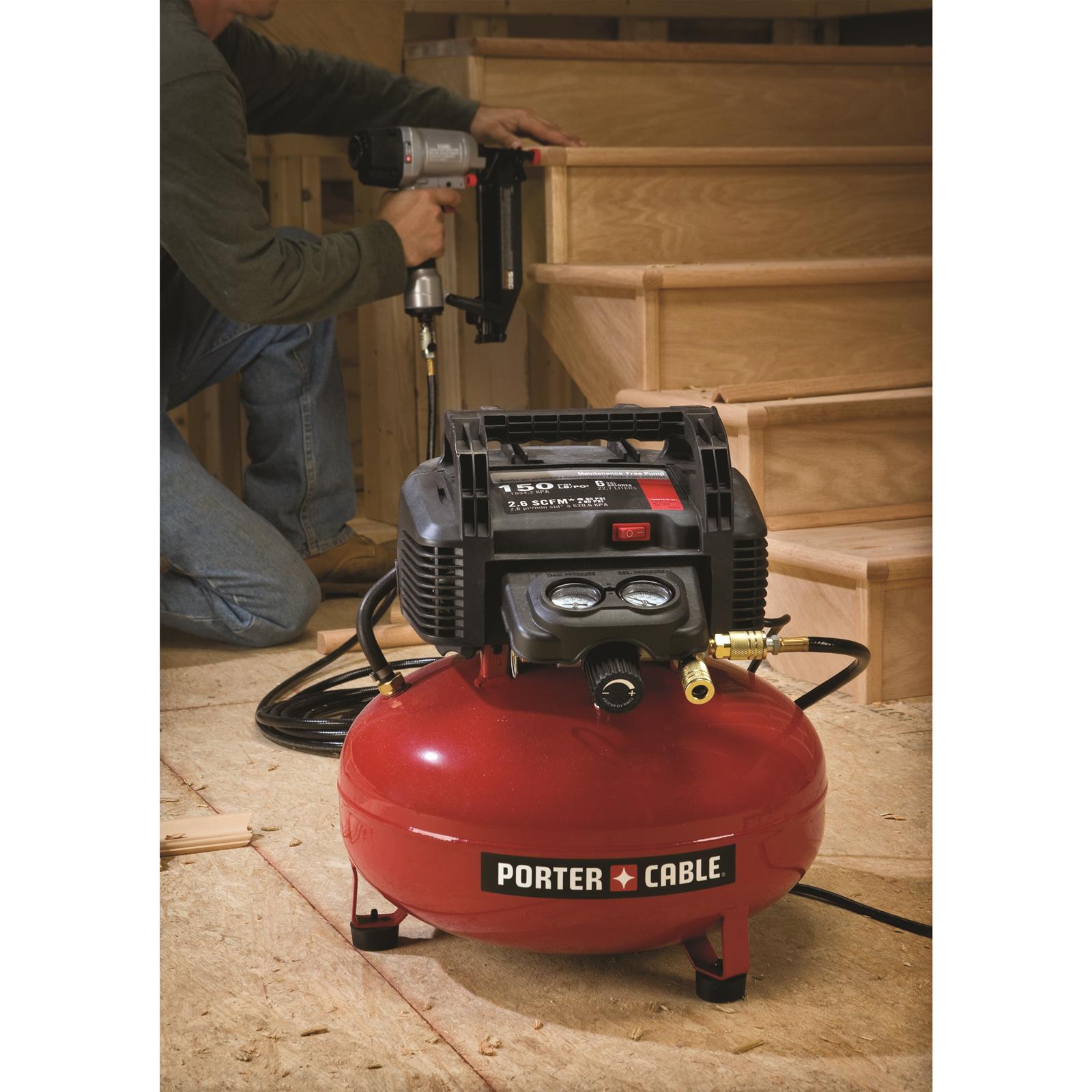 Porter Cable C2002 Porter Cable 6Gallon OilFree Pancake Air