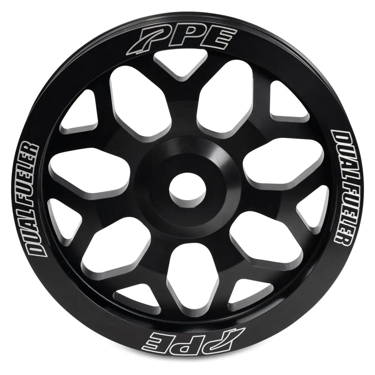 PPE Belt Drive Fuel Pump Pulleys 113061072 7Y-Spoke Style Billet Aluminum Pulley Wheel - GM 6.6L Duramax