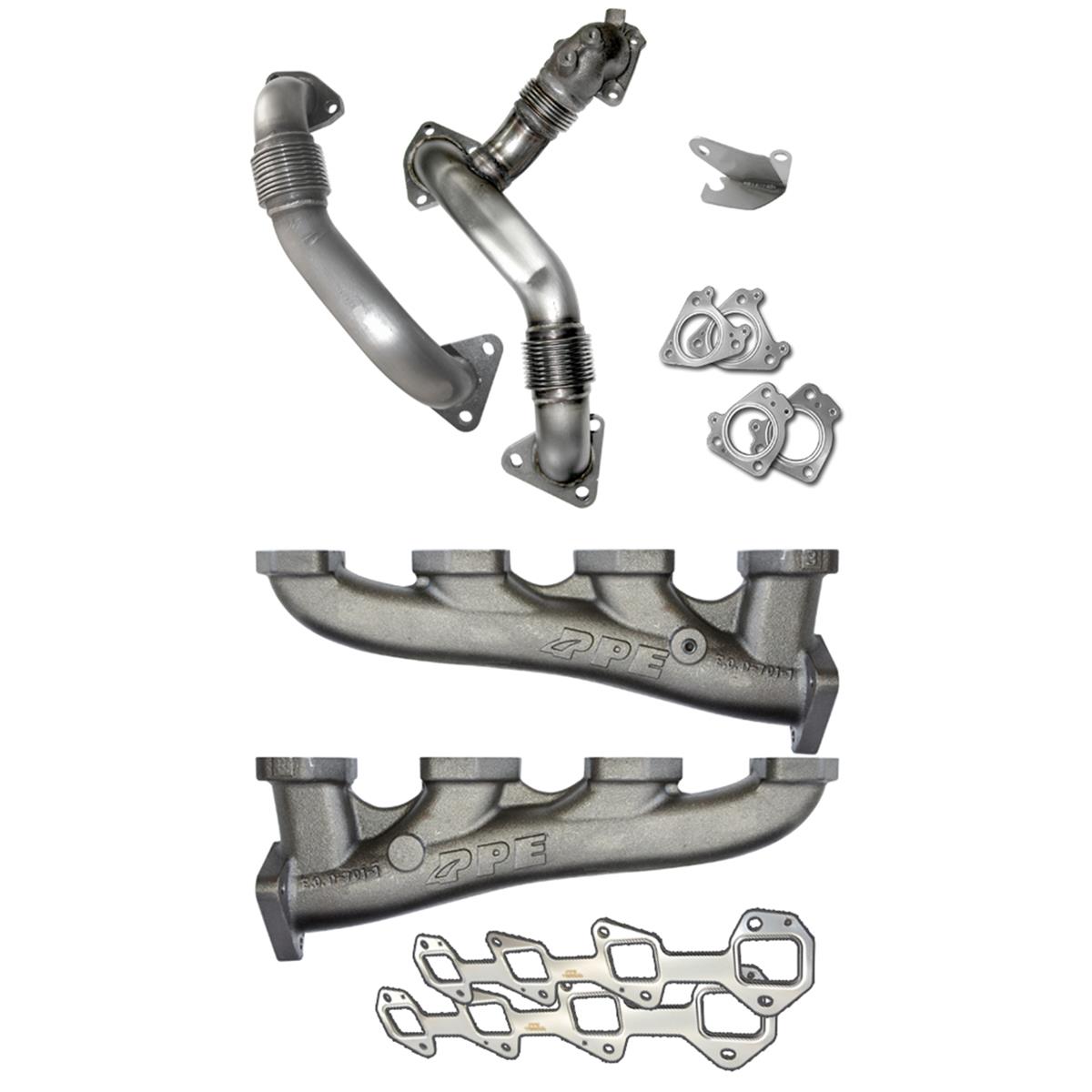 PPE Turbocharger Exhaust Manifolds 116112000 & Up-pipes GM 2011-2014 Y-Pipe LML thumbnail 2