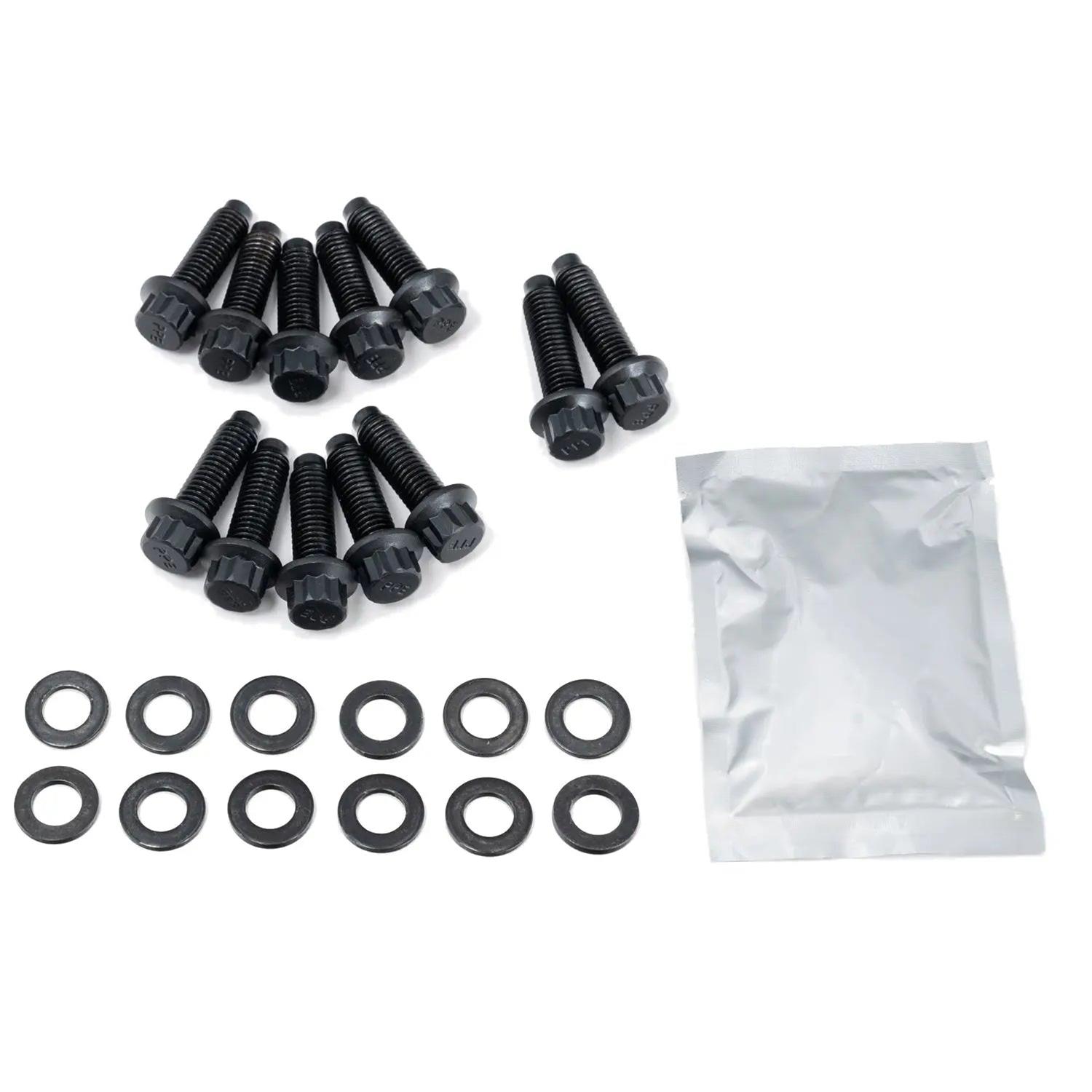 Pacific Performance Engineering Up-pipes Bolt Sets 116121500 Fasteners, Bolts and Screws, Performance, Up-pipe Set, Steel, Class 12.9, Black Oxide Finish, Chevy, GMC, Trucks, HD, 6.6L, Duramax, Each