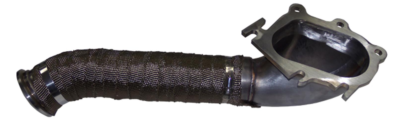 Pacific Performance Engineering Exhaust Downpipes 117000400 Downpipe, Exhaust, 304 Stainless, Natural, 3 in. Outlet, PPE Titanium Wrap, Chevy, GMC, 6.6L, LB7, Federal Emissions, Each thumbnail 6
