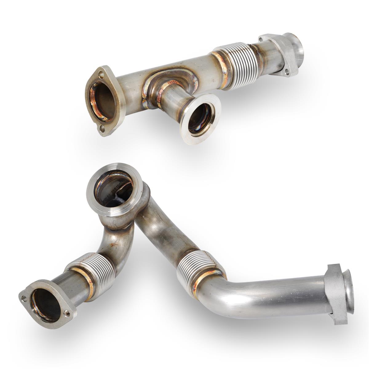 Pacific Performance Engineering Replacement High-Flow Up Pipes for 2003-2004 EXCURSION, F-250 SUPER DUTY, F-350 DUTY - 316119503 Exhaust Pipes, Turbo Pipes, Stainless Steel, Natural, 2 in. Diameter, Ford, 6.0L Diesel, Kit thumbnail 2