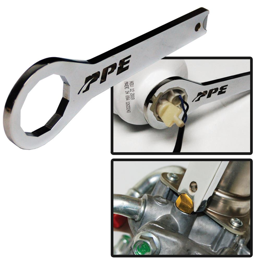Pacific Performance Engineering Water Level Sensor Wrenches 513080000 Wrench, Stainless Steel, Polished, Chevy, GMC, 6.6L Diesel, Each