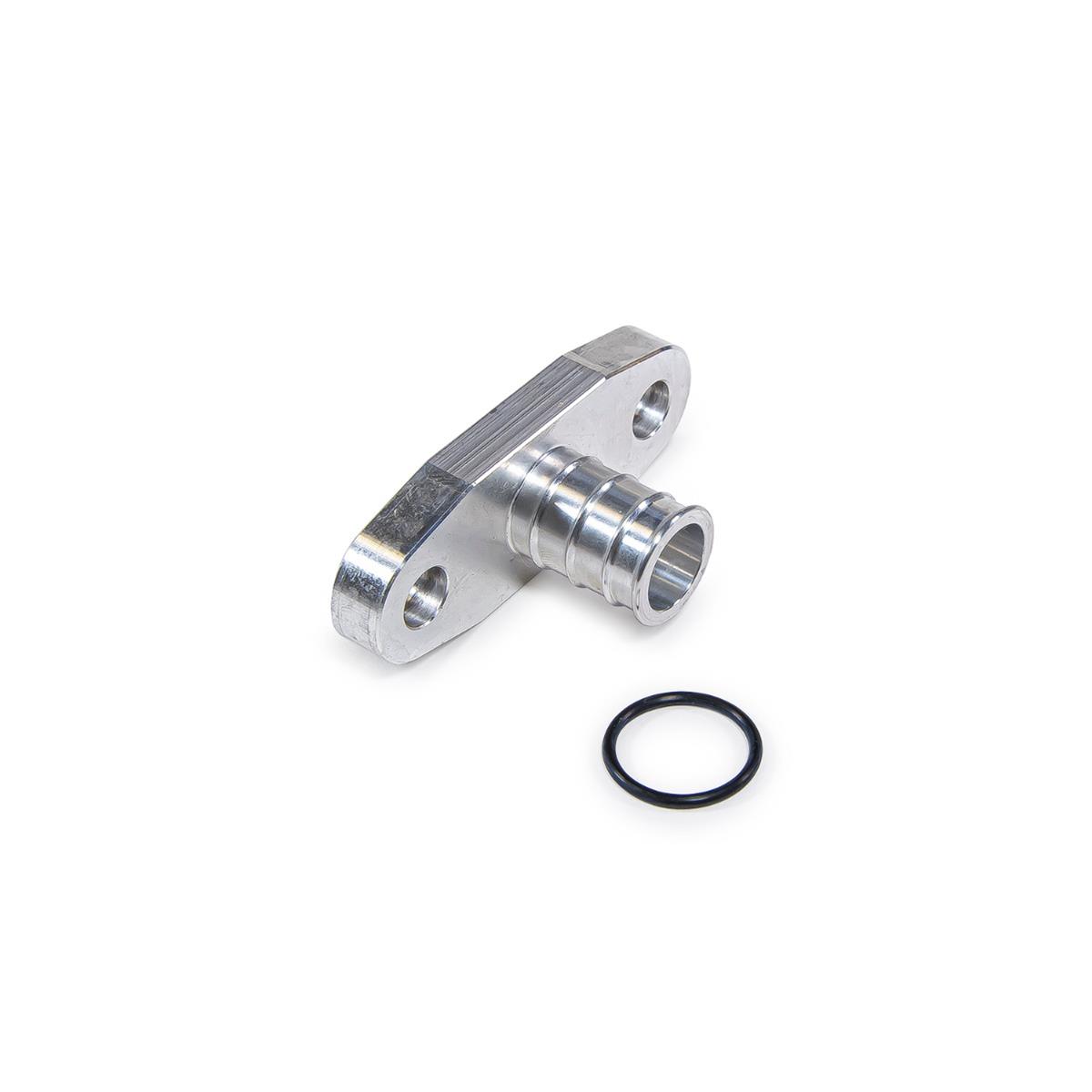 Pacific Performance Engineering Turbocharger Oil Drain Fittings 516002000 Adapter, Turbo Drain, T4 Series, 5/8 in. Hose Barb, Aluminum, Natural, Each