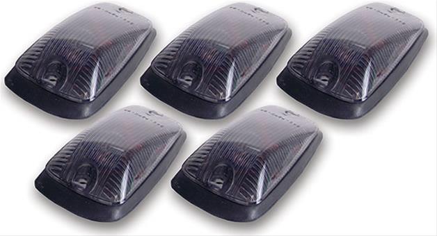 Pacer Performance Hi-Five Cab Lights 20-221S Roof Lights, LED, Exterior, Plastic Base/Smoke Lens, 5.875 in. x 3.500 x 1.500 in., Set of 5