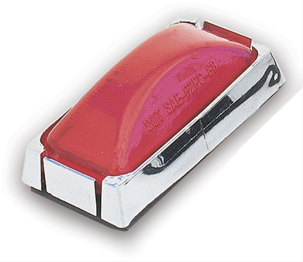 Pacer Performance Dualie-Style Tailgate Lights 20-300R Light, Red Lens, Chrome Housing, 2.75 in.x 1.5 in., Each