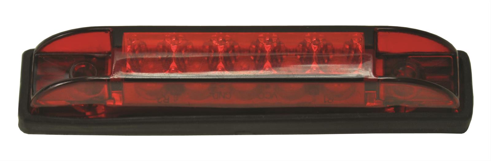 Pacer Performance LED Individual Lights 20-651 Auxiliary Light, Marker, Red Lens, Clear Bulb, 3.938 in. Length, 0.688 in. Width, 0.875 in. Height