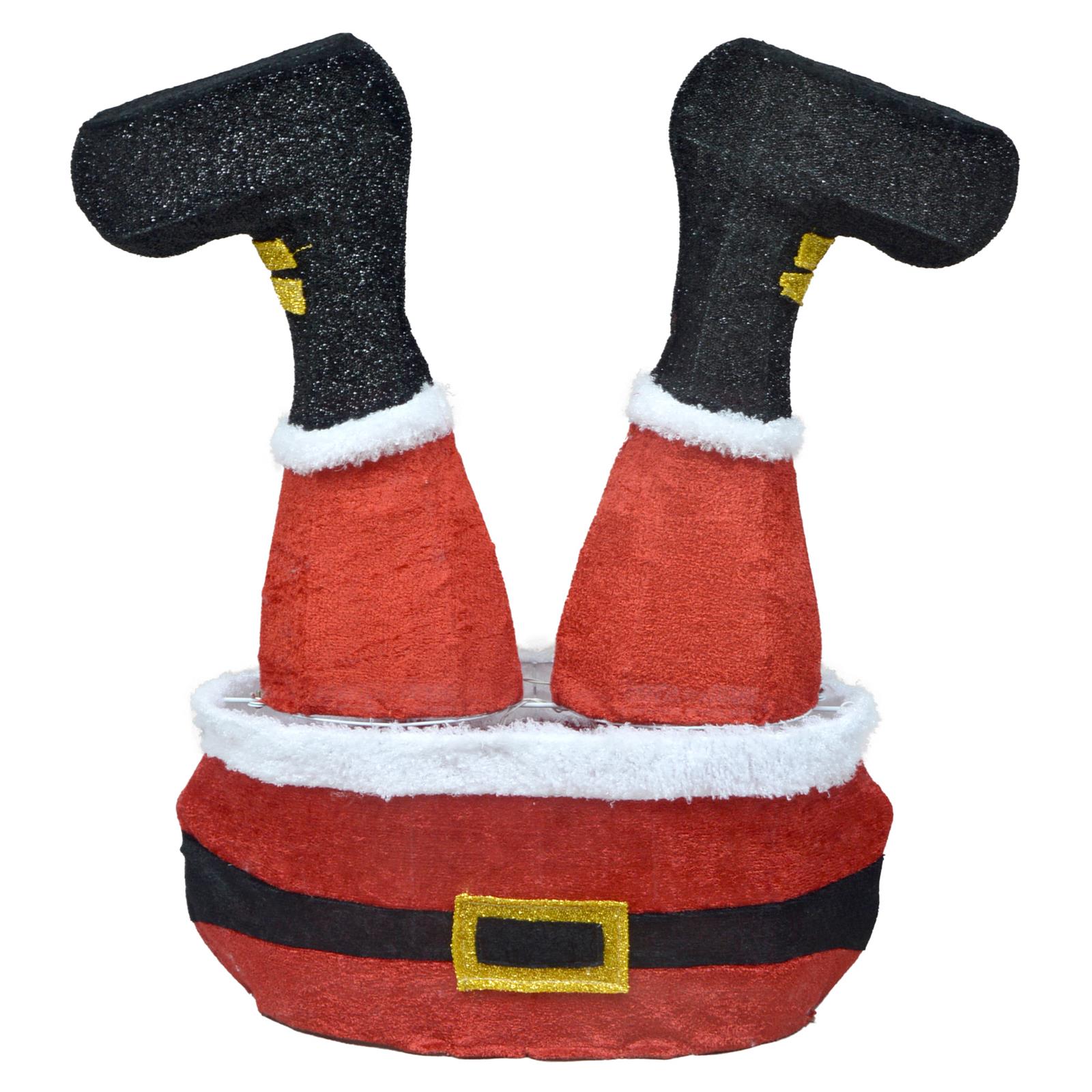 Summit Gifts 76218 Upside-Down Santa Claus Tinsel-Light Display