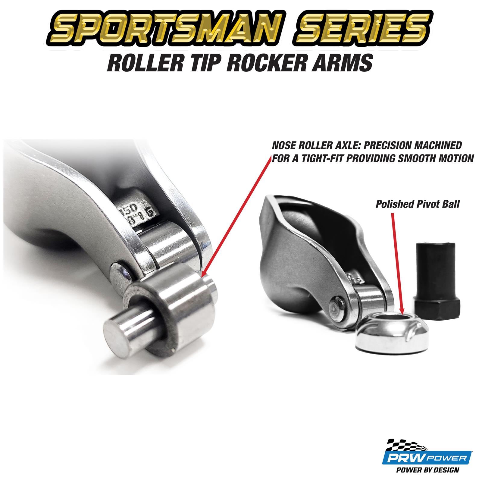PRW Power 68350315 PRW Sportsman Steel Roller Tip Rocker Arms 