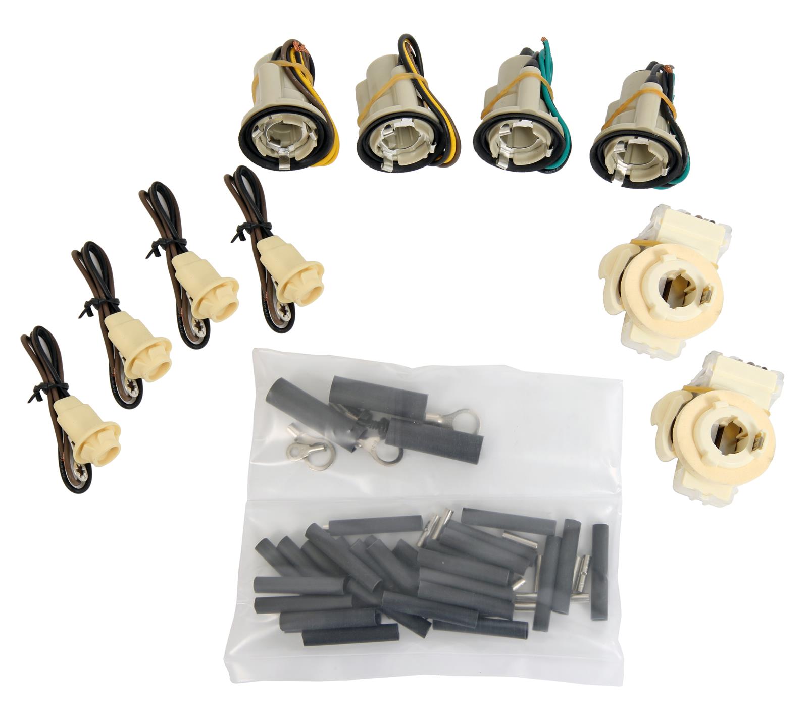 Painless Performance GM Pickup Headlight Pigtail Socket Kits 30352 Light Bulb Socket, Headlight, Plastic, Dual Square Headlights, Kit