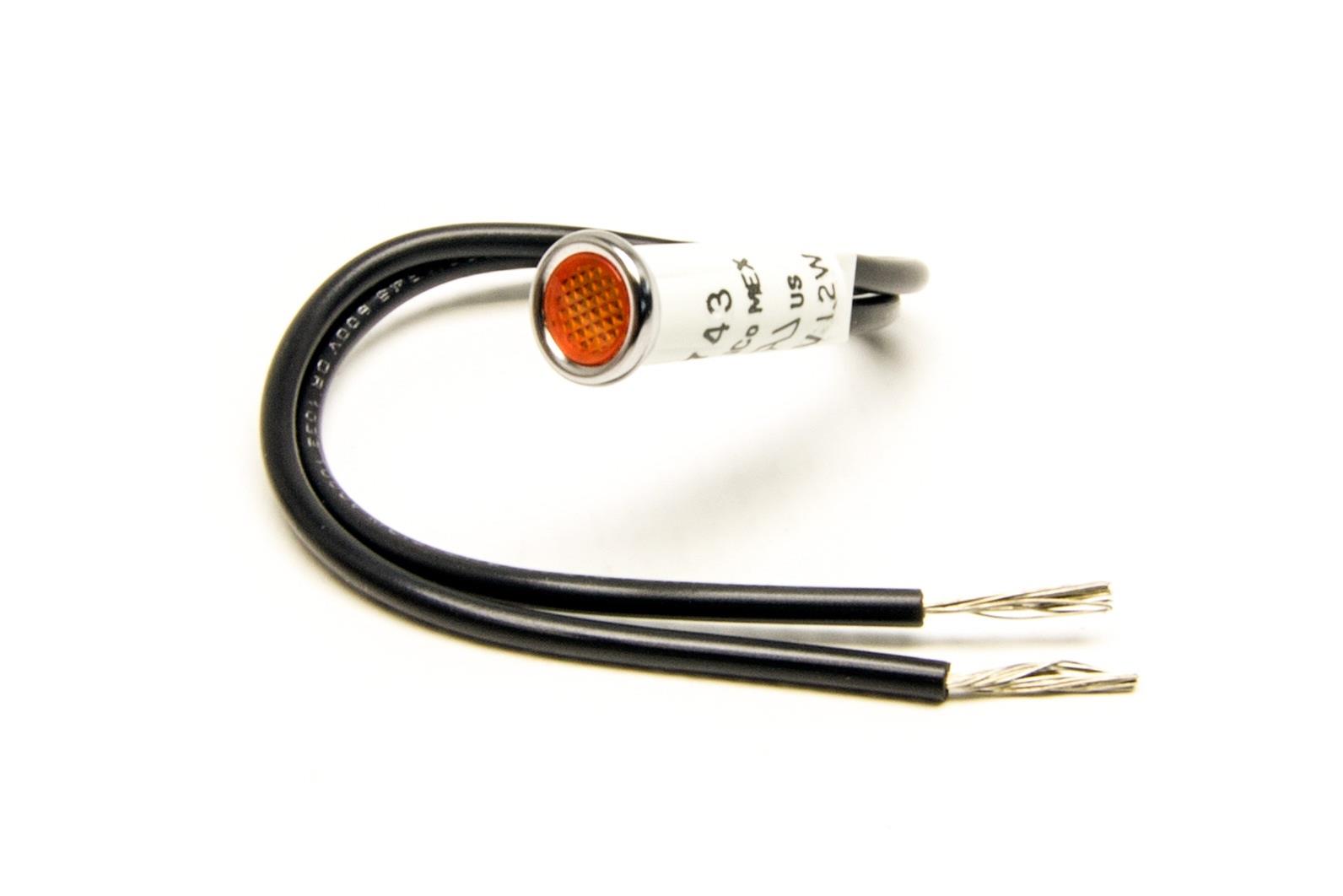 Painless Performance Warning Lights 80203 Light, Performance, Lens/Amber, 5/16 in. Diameter, Each