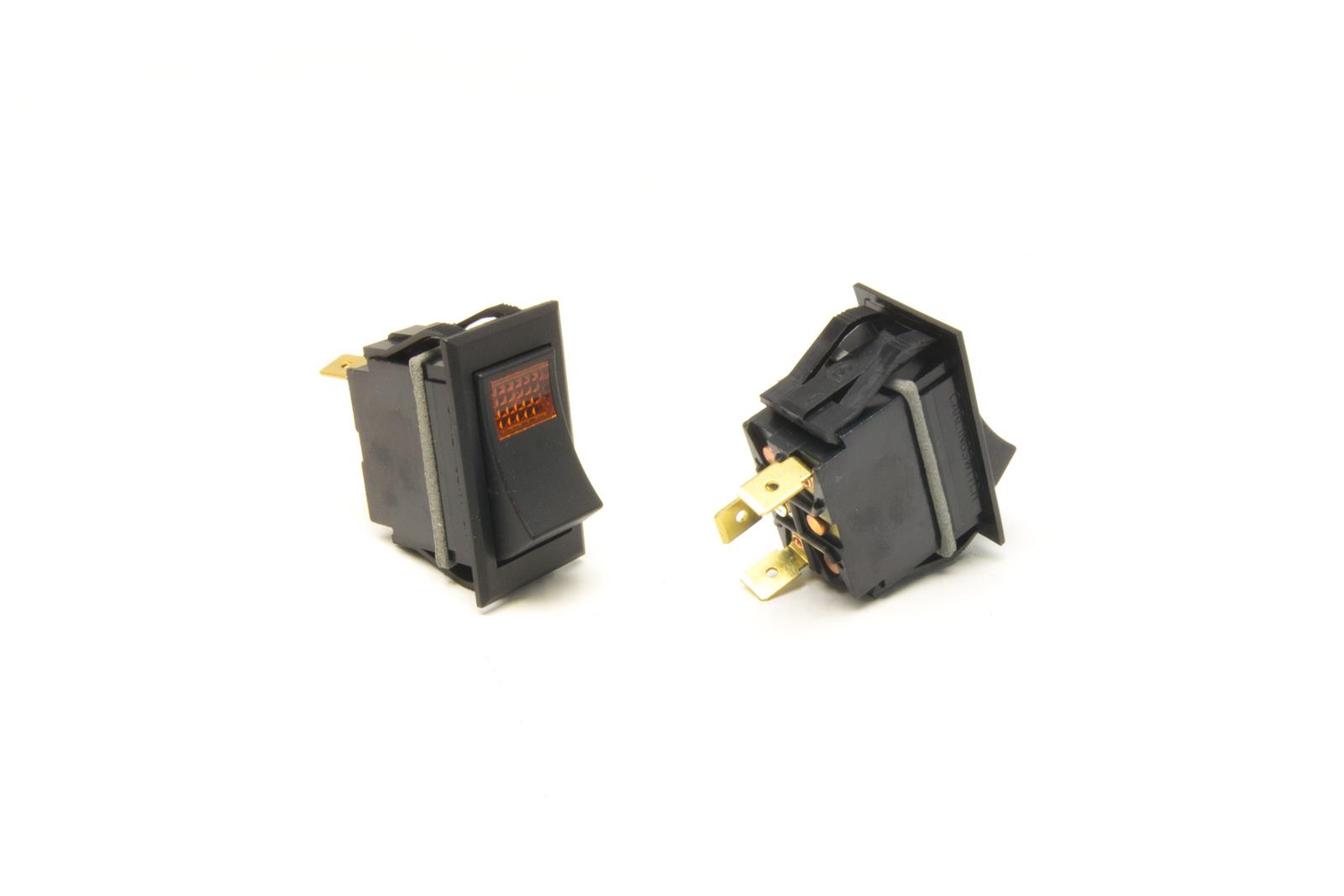 Painless Performance Rocker Switch Amber 80404