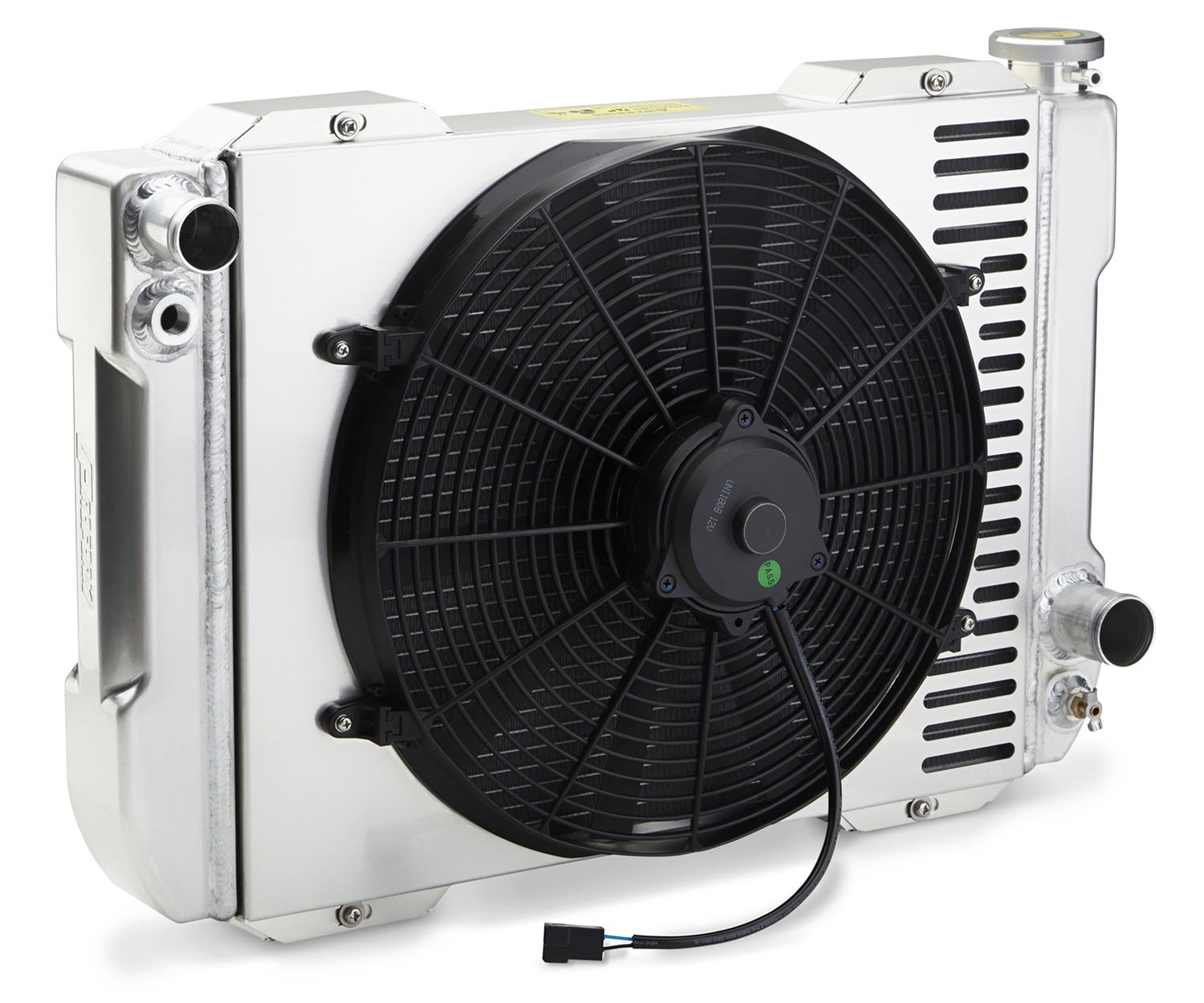 Proform 1-2-3 Universal Radiator Systems 121GS10 System with Fan, Universal, Aluminum, Natural, Manual Trans, 26.30 x18.0, Kit thumbnail 3