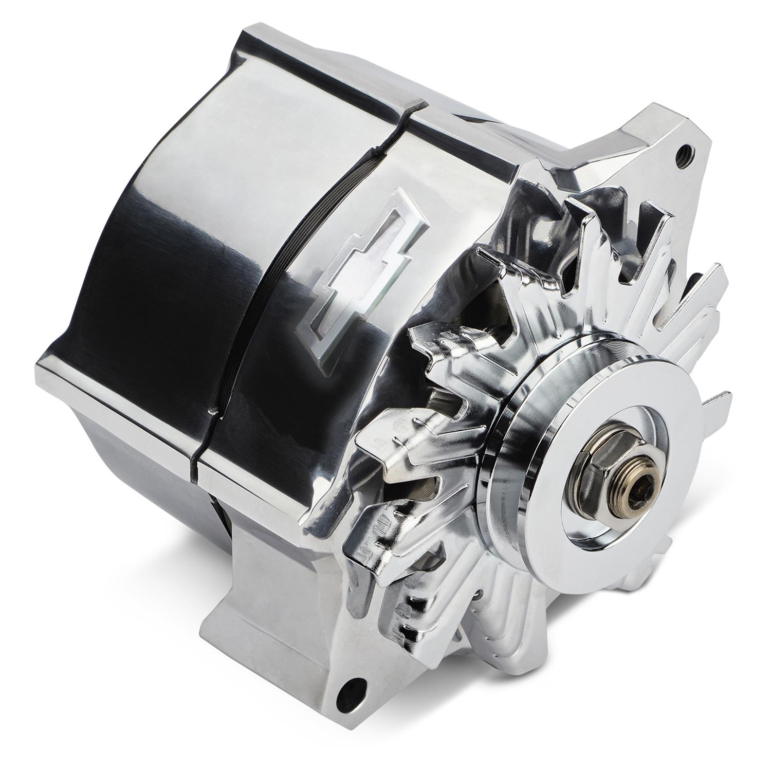 Proform Parts Alternators and Generators 141-151 Alternator; 100 AMP; GM 1-Wire; Slant-Edge; Raised Bowtie; Polished thumbnail 2