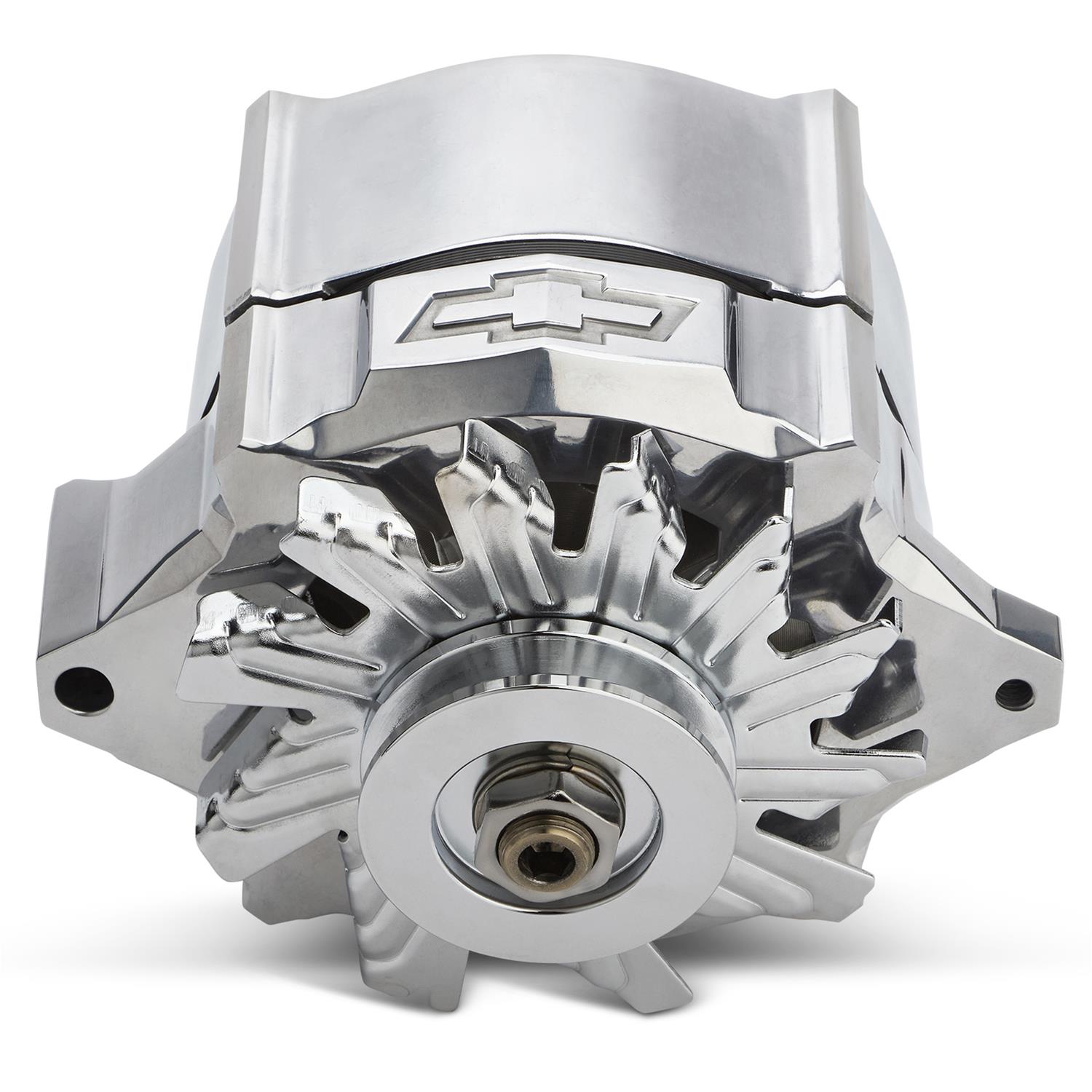 Proform Parts Alternators and Generators 141-151 Alternator; 100 AMP; GM 1-Wire; Slant-Edge; Raised Bowtie; Polished thumbnail 4