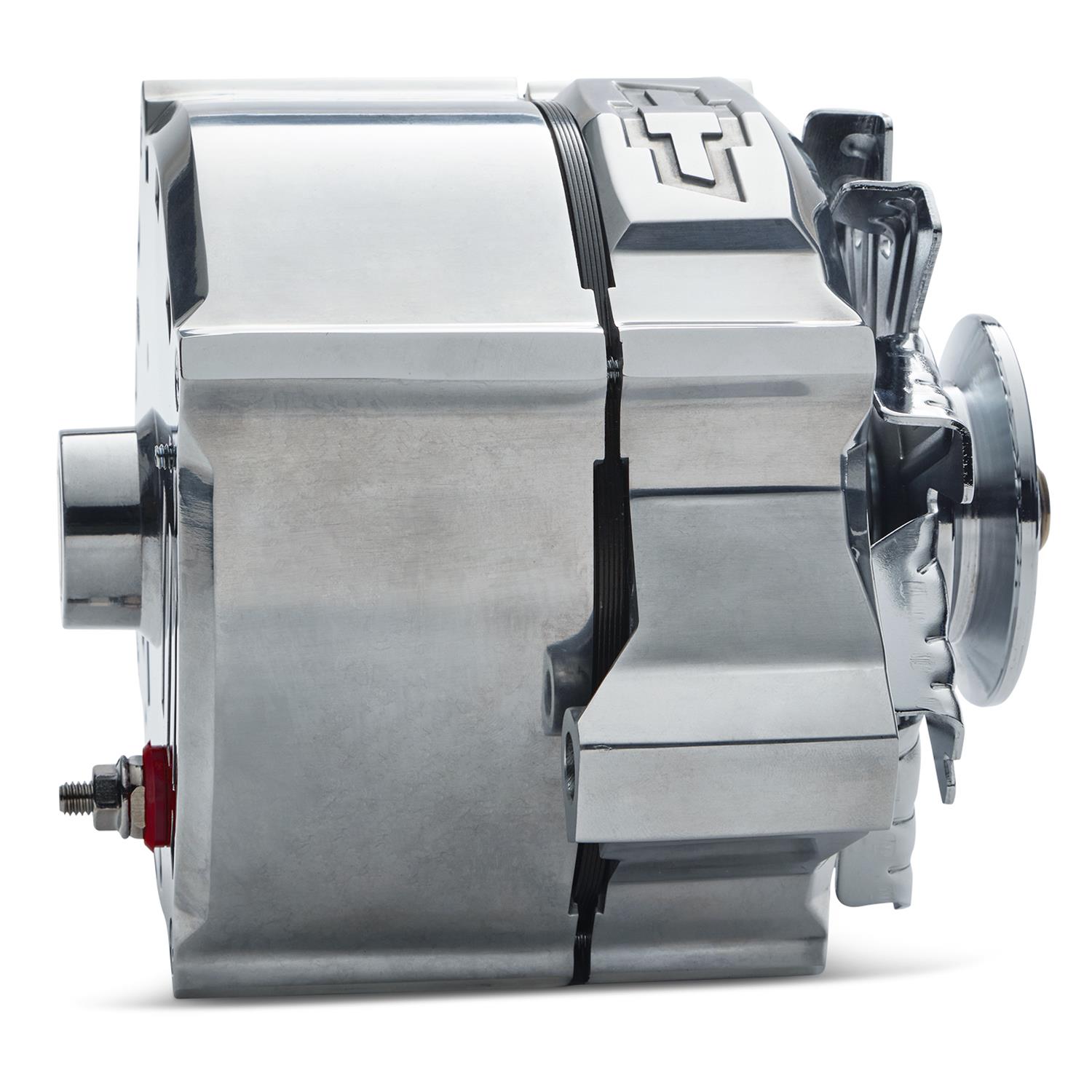 Proform Parts Alternators and Generators 141-151 Alternator; 100 AMP; GM 1-Wire; Slant-Edge; Raised Bowtie; Polished thumbnail 5