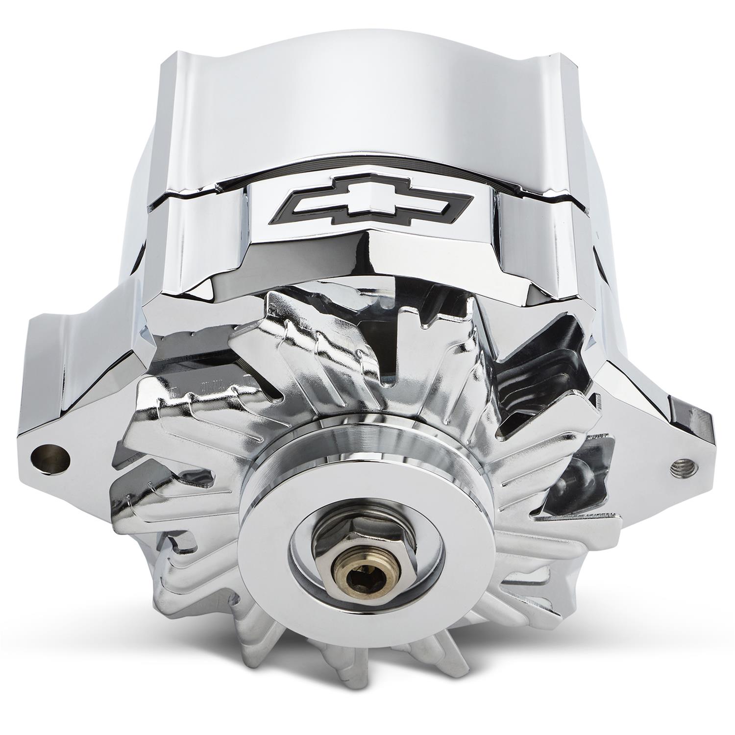 Proform Parts Alternators and Generators 141-154 Alternator; 100 AMP; GM 1-Wire; Slant-Edge; Recessed Black Bowtie Logo; Chrome thumbnail 3