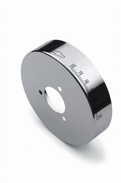 Proform Harmonic Balancer Covers 141-726 Cover, Aluminum, Chrome, 8 in. Diameter, Degree Markings, Chevy, Small Block, Each thumbnail 2