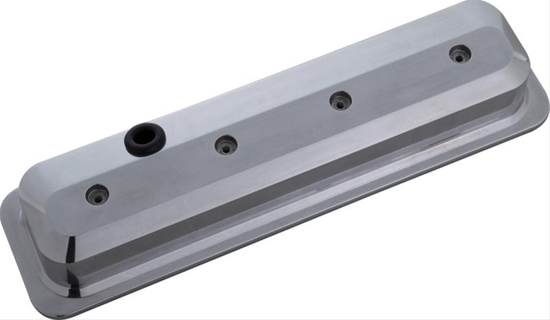 Proform GM Licensed Slant Edge Valve Covers 141-846 Cover, Cast Aluminum, Polished, Plain, Chevy, Small Block, Pair