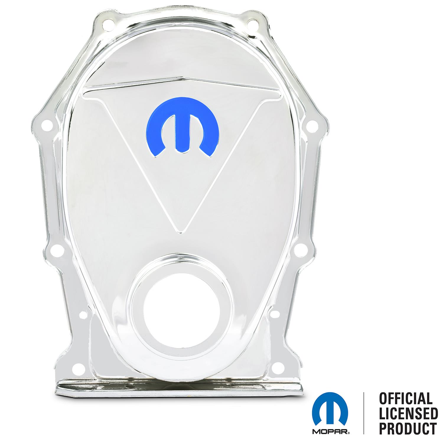 Proform Mopar Timing Chain Covers 440-216 Covers, Covers, One-piece, Steel, Chrome, M Logo, Dodge, Big Block B/RB, 426 Hemi, Each