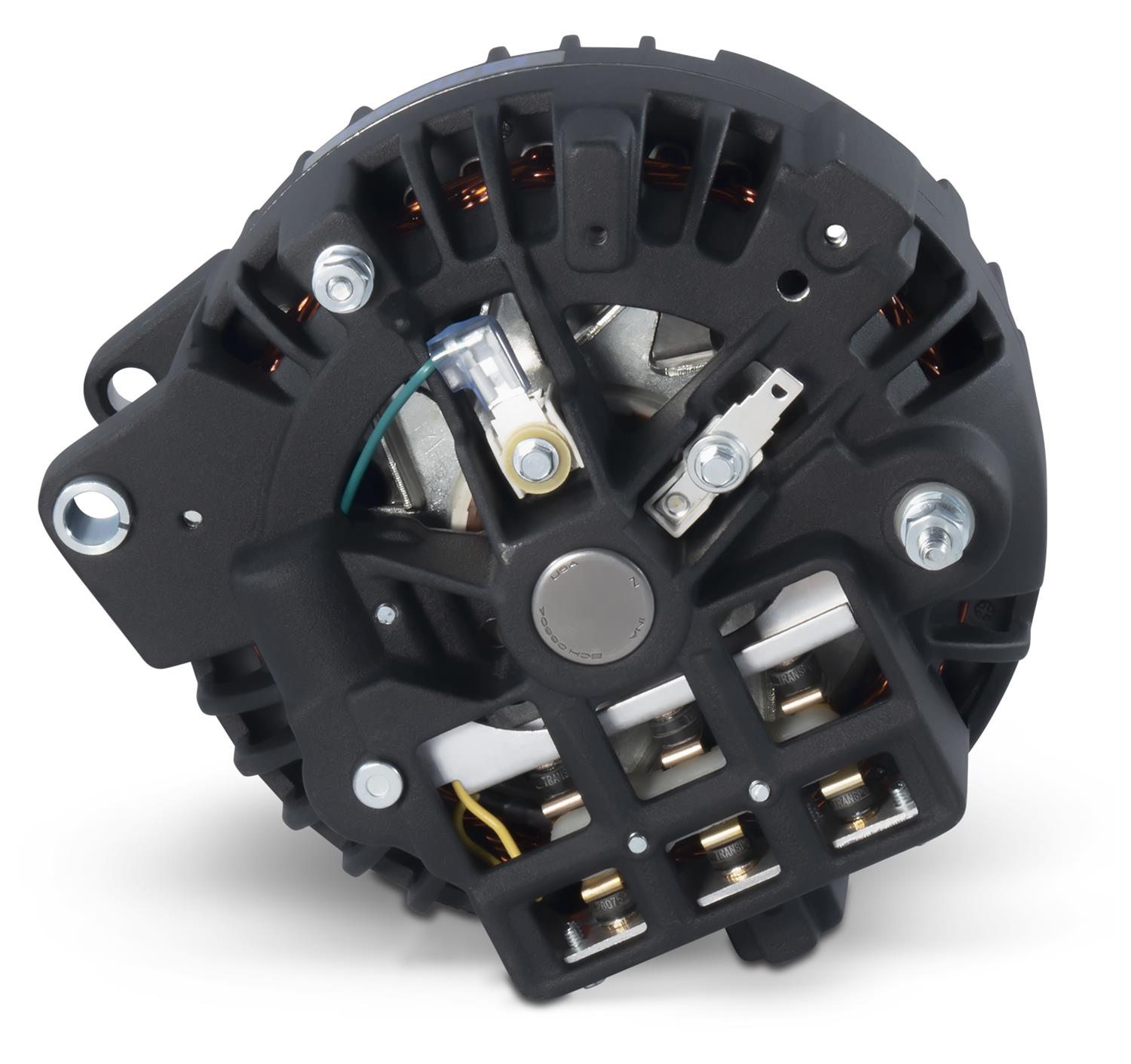 Proform Alternators 440-473 Alternator, Chrysler Square Back, Black Crinkle, 110 amps, Internal Regulator, Blue Mopar Emblem, Chrysler, Dodge, Plymouth, Each thumbnail 3
