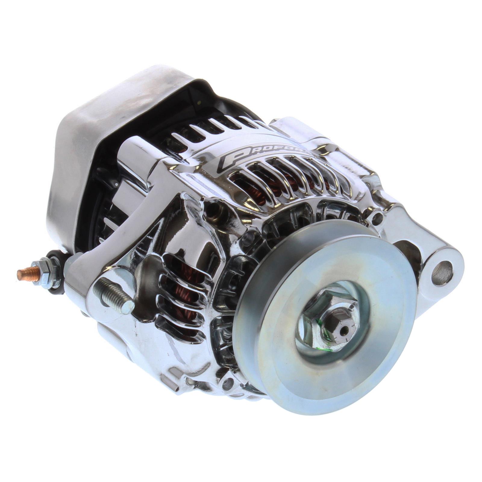 Proform Alternators 66431 Alternator, Chrome, V-Belt, 50 Amp, Nippondenso, 1-Wire, Each