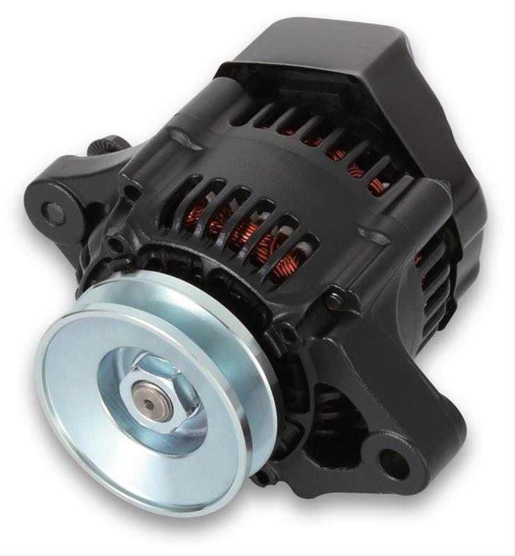 Proform Alternators 66432 Alternator, Black Wrinkle Powdercoated, V-Belt, 50 Amp, Nippondenso, 1-Wire, Each thumbnail 2