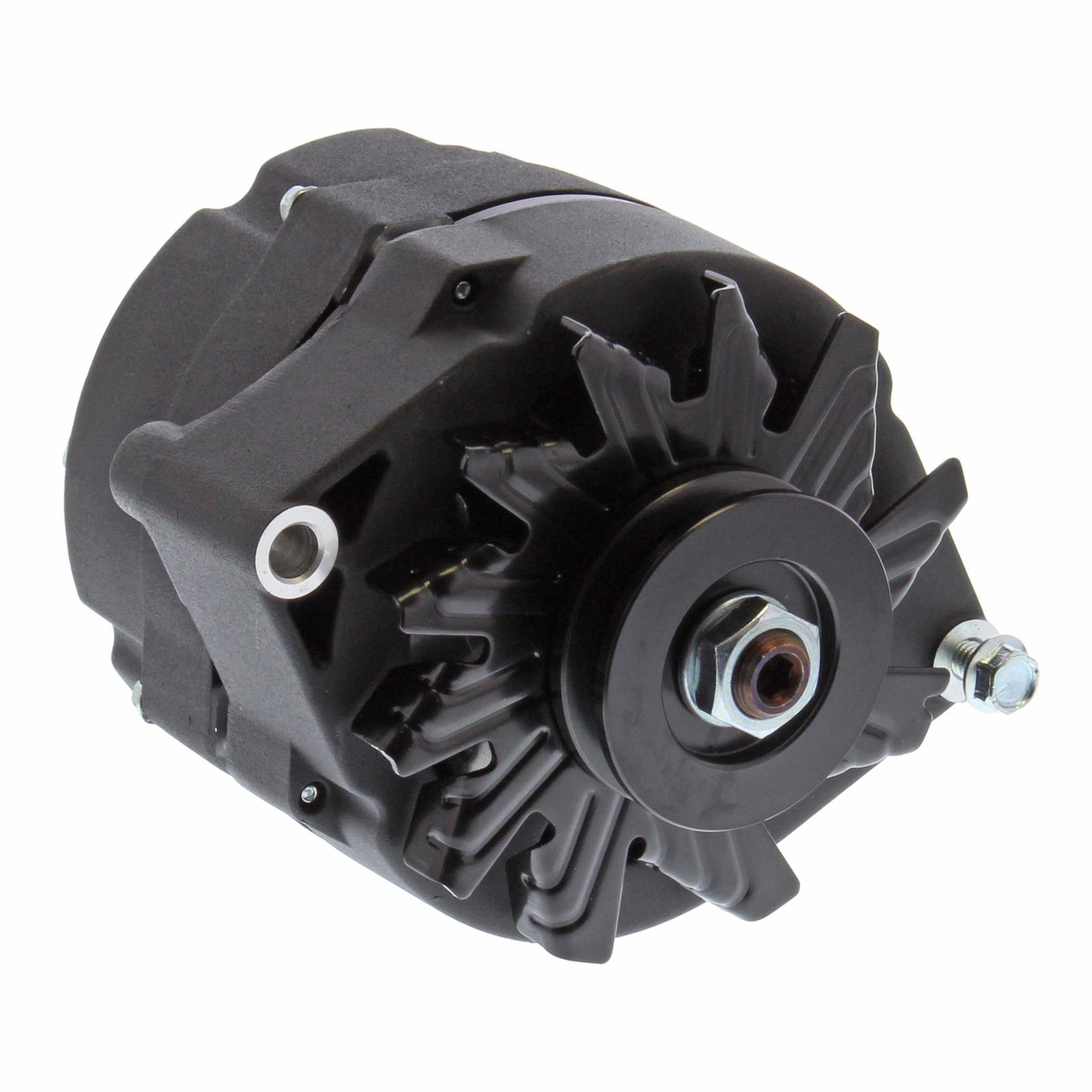 Proform Alternators 66448.12N Alternator, Black Wrinkle Powdercoated, V-Belt, 120 Amp, GM 10si, Internal Regulator, 1-Wire, Each thumbnail 2