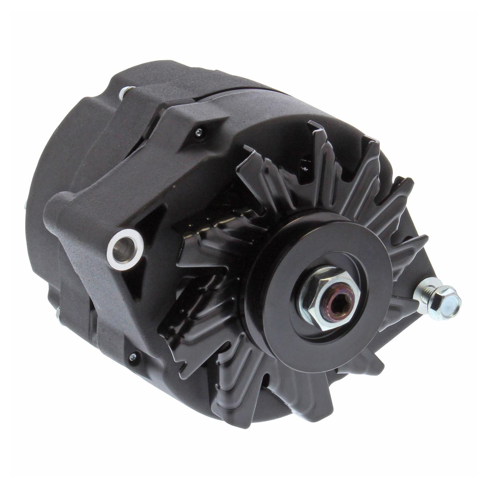 Proform Alternators 66448.1N Alternator, Black Wrinkle Powdercoated, V-Belt, 100 Amp, GM 10si, Internal Regulator, 1-Wire, Each thumbnail 5