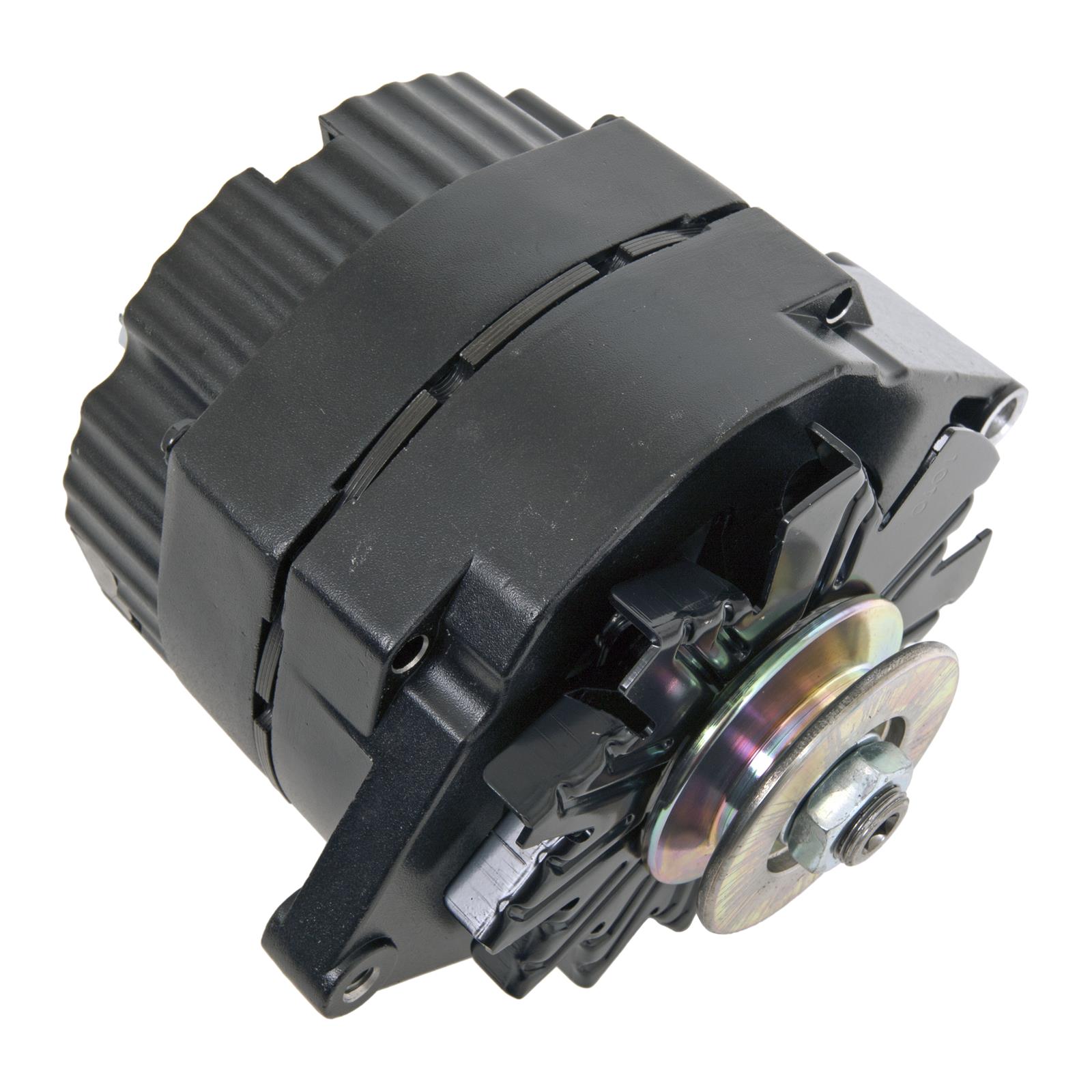 Proform Alternators 66448.1N Alternator, Black Wrinkle Powdercoated, V-Belt, 100 Amp, GM 10si, Internal Regulator, 1-Wire, Each thumbnail 3
