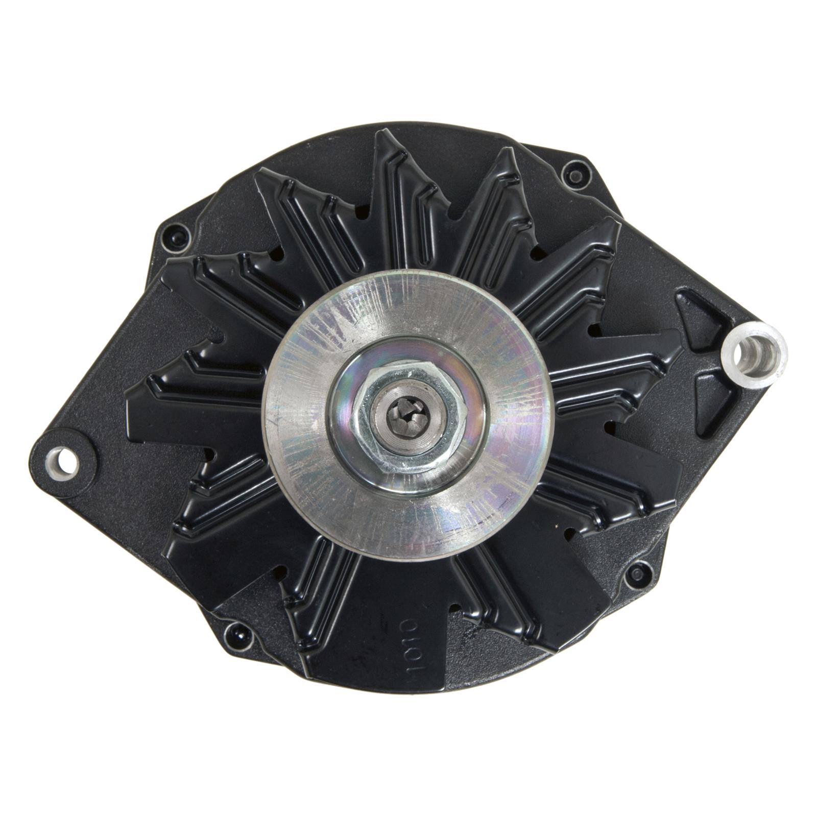 Proform Alternators 66448.1N Alternator, Black Wrinkle Powdercoated, V-Belt, 100 Amp, GM 10si, Internal Regulator, 1-Wire, Each thumbnail 4