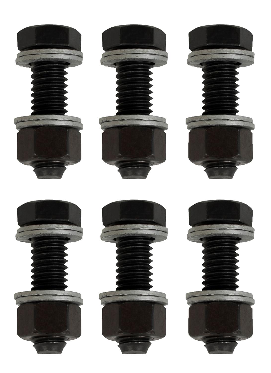 Proform Wedge-Locking Collector Bolts 66757 Fastener, Bolt, Hex Head, Steel, Black Oxide, 3/8-16 in., Set of 6 thumbnail 2