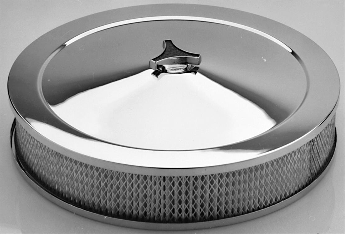 Proform Air Cleaner Kits 66801 Filter Assembly, 14 in. Diameter, Round, Steel, Chrome, 2 3/4 in. Filter Height, Each