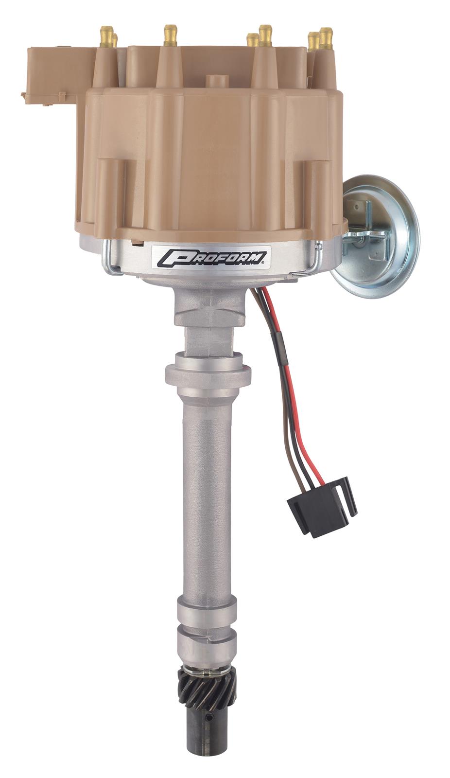 Proform Chevy V8 High Performance Distributors 66940C Distributor, Magnetic Pickup, Mechanical, Vacuum Advance, Tan Cap, Chevy, Big/Small Block, Each