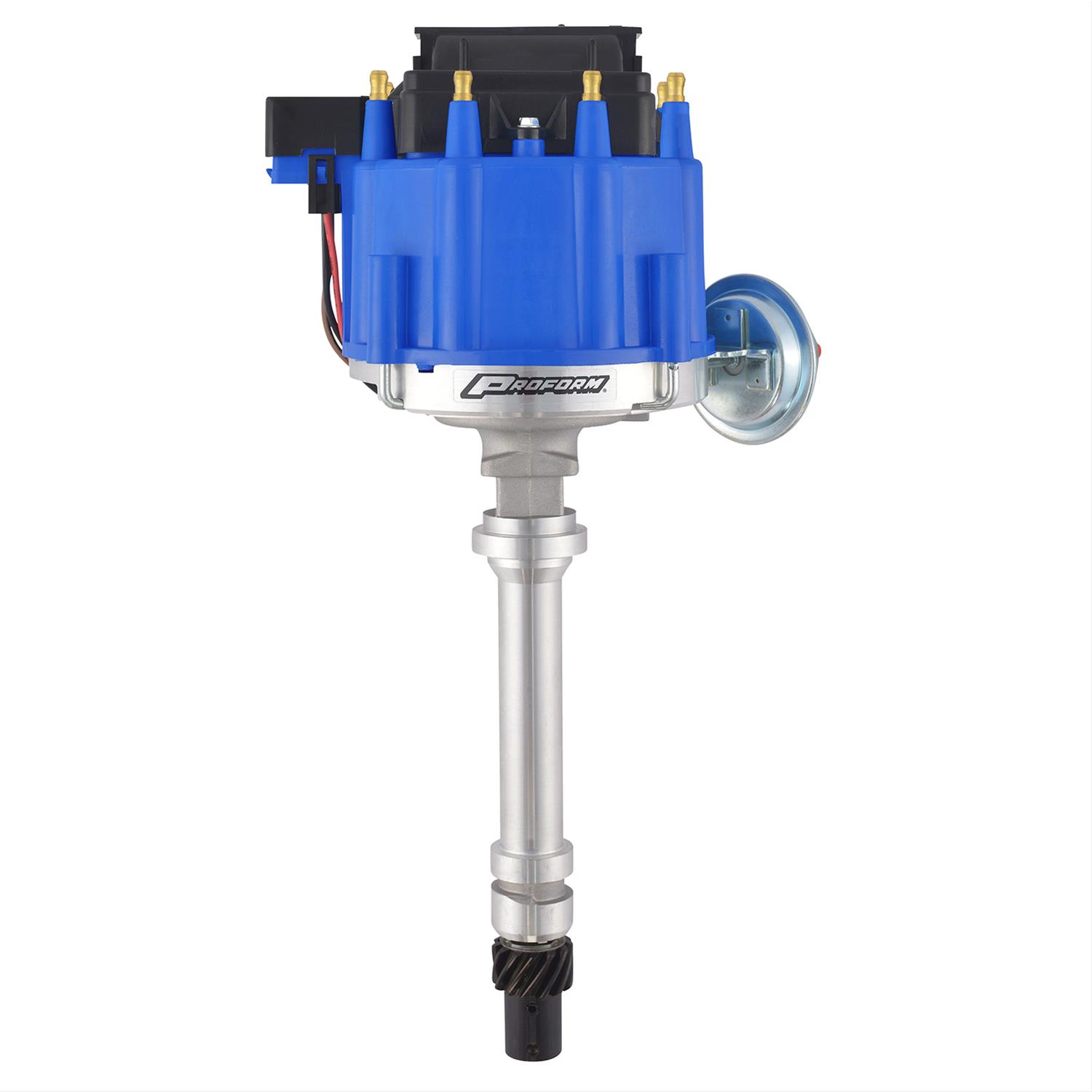 Proform Race HEI Distributors 66941BC Distributor, HEI, New, Magnetic Pickup, Mechanical, Vacuum Advance, Blue Cap, Coil, Chevy, Big/Small, Each