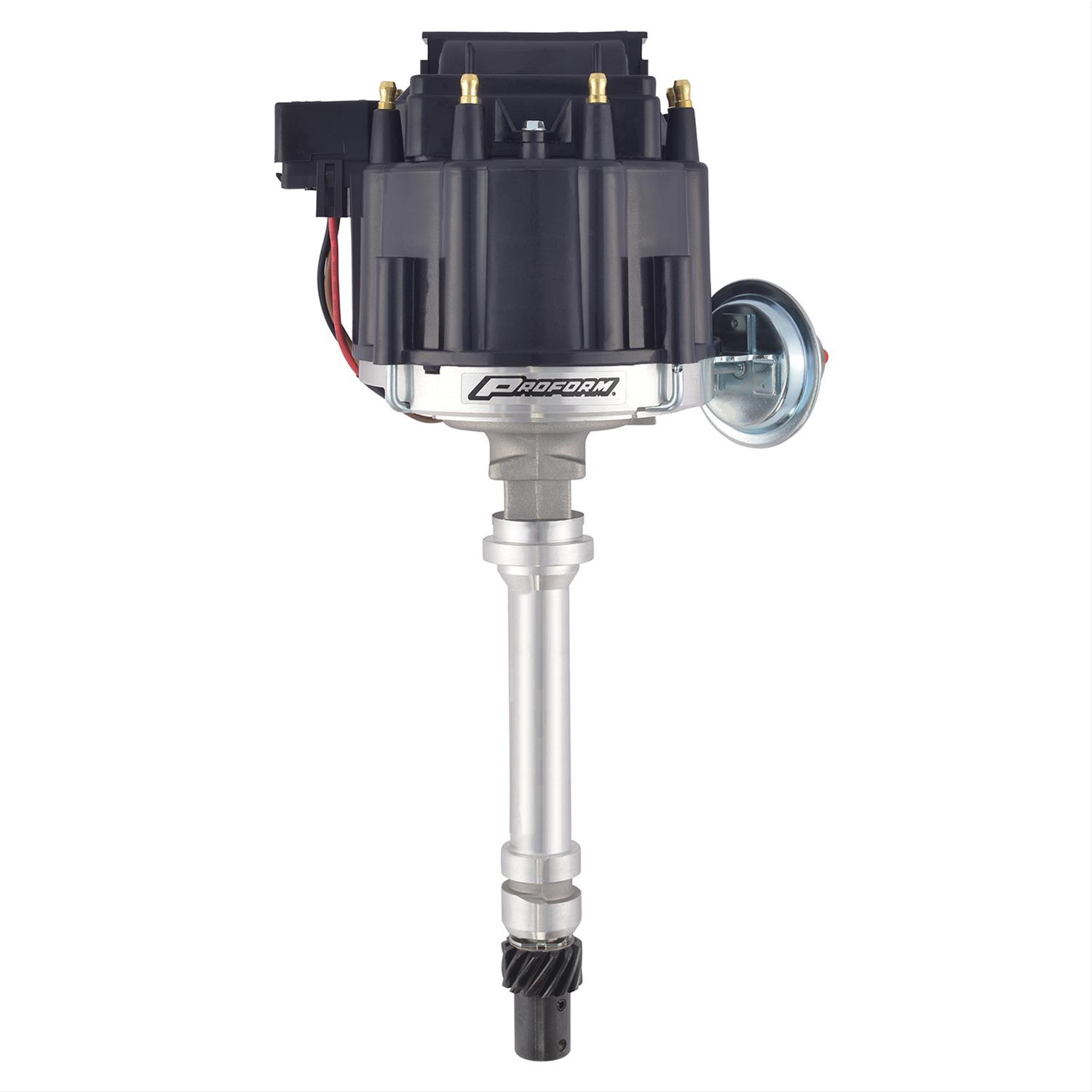 Proform Race HEI Distributors 66941BK Distributor, HEI, New, Magnetic Pickup, Mechanical, Vacuum Advance, Black Cap, Coil, Chevy, Big/Small, Each