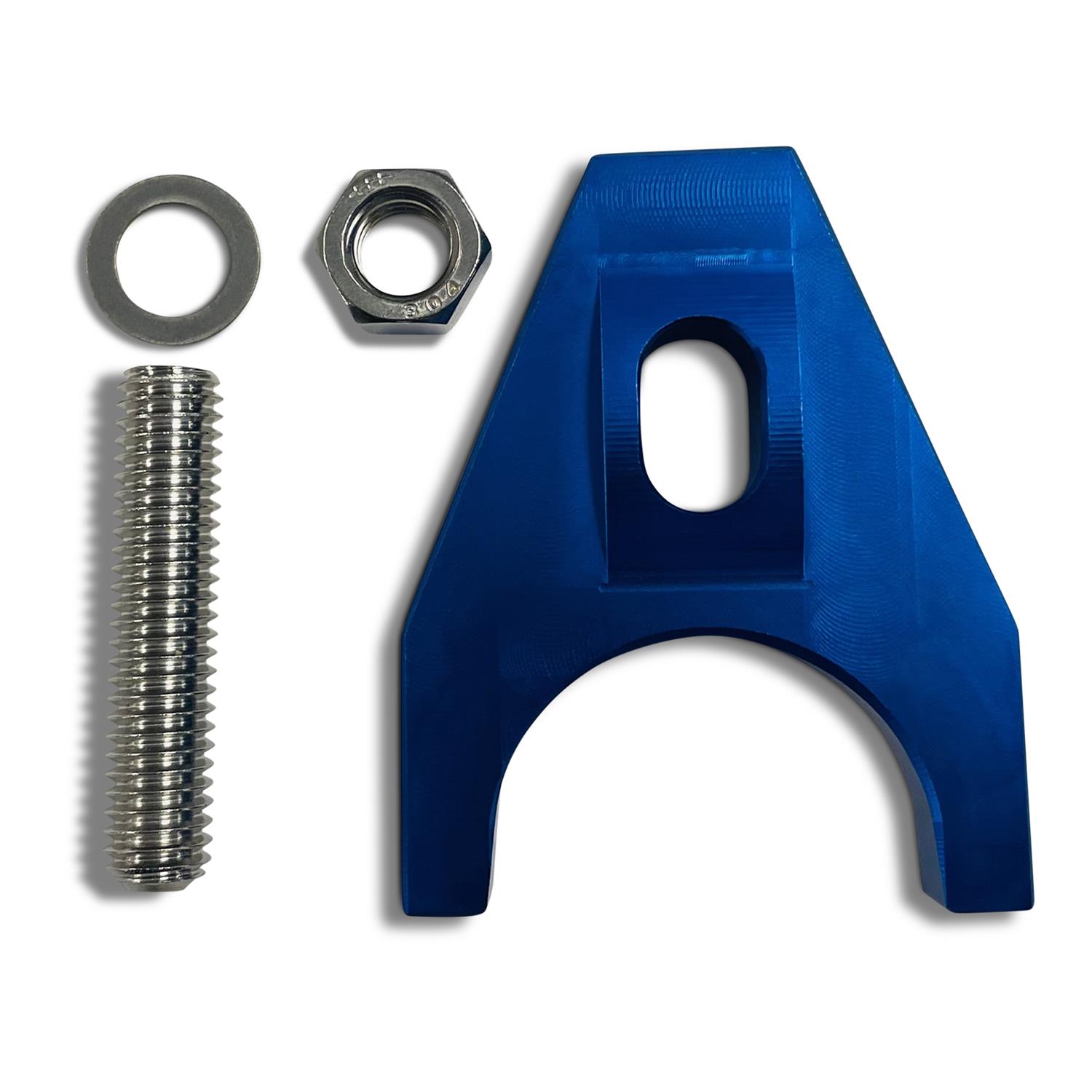 Proform Distributor Hold-Down Clamps 66986 Clamp, Aluminum, Anodized Blue, Stud Mount, Chevy, Small/Big Block/GM V6, Each