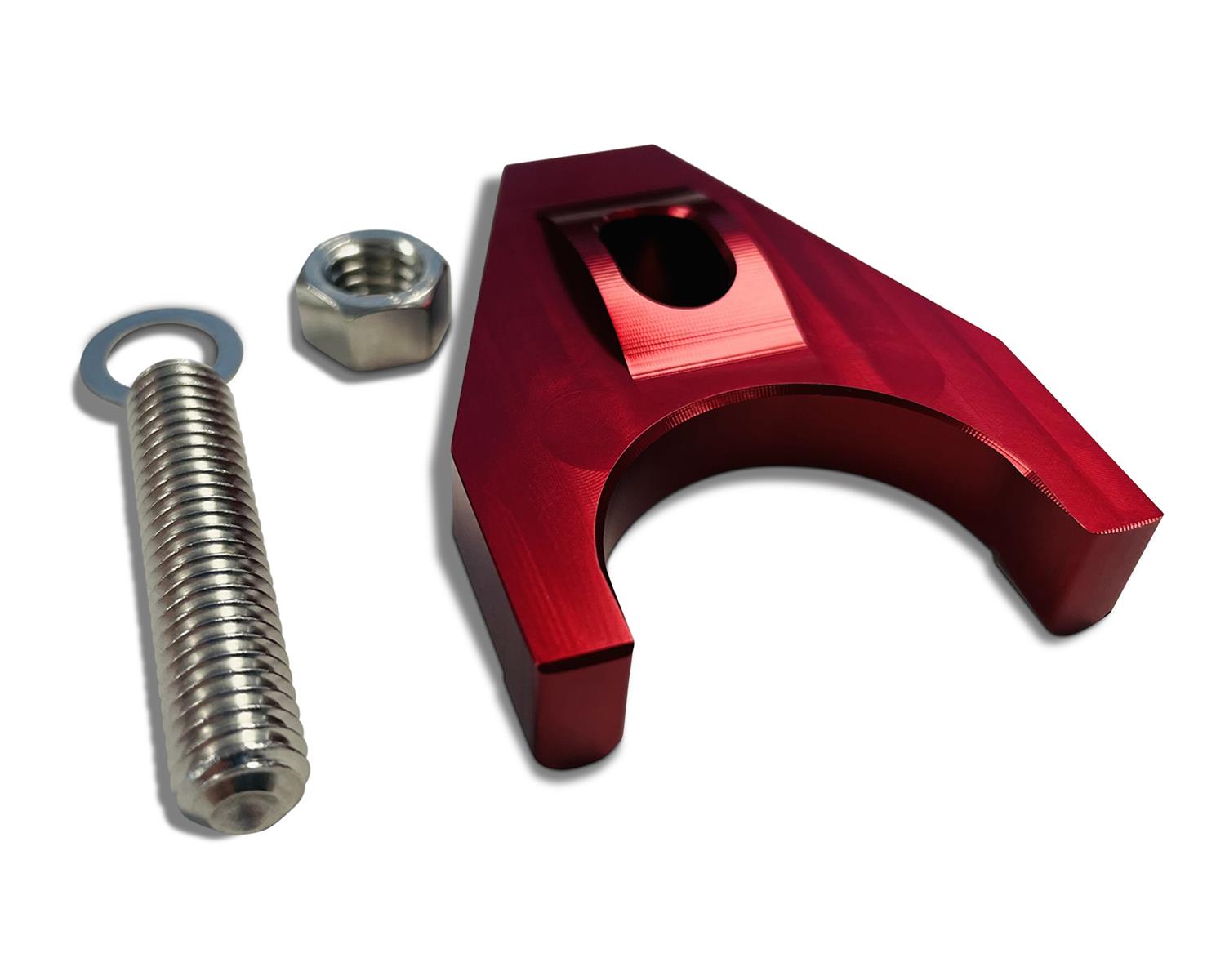 Proform Distributor Hold-Down Clamps 66987 Clamp, Aluminum, Anodized Red, Stud Mount, Chevy, Small/Big Block/GM V6, Each thumbnail 3